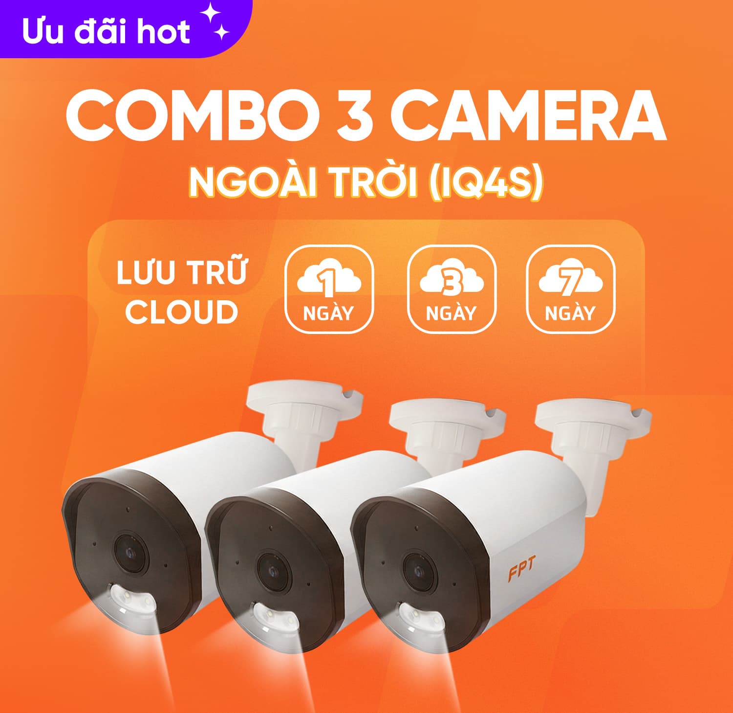Combo 3 Camera Ngoài Trời