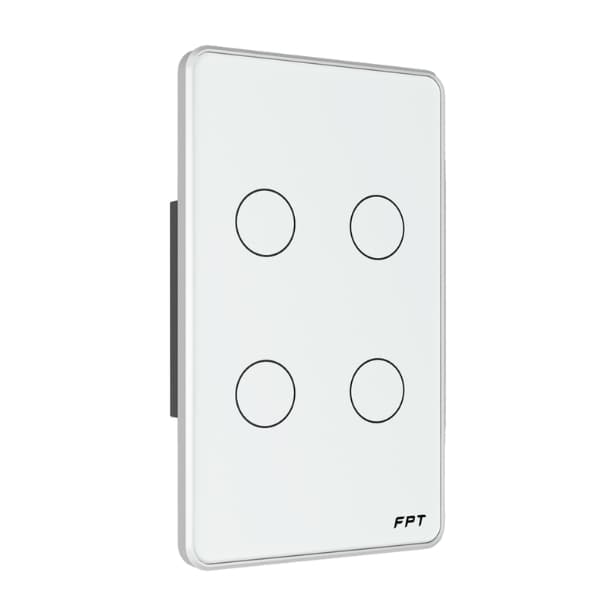 Công tắc cảm ứng chữ nhật 4 nút Leto